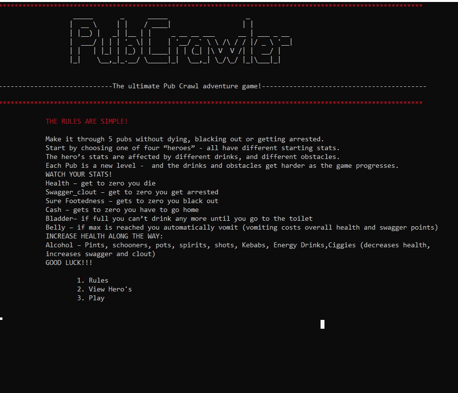 PubCrawler - The Terminal Application